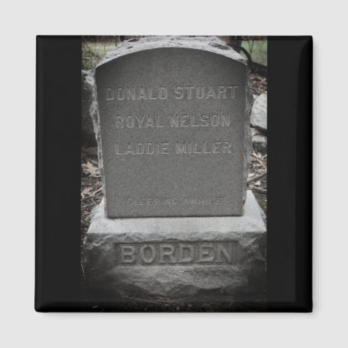 Lizzie Borden Dog Headstone _ Pet Cemetery Magnet