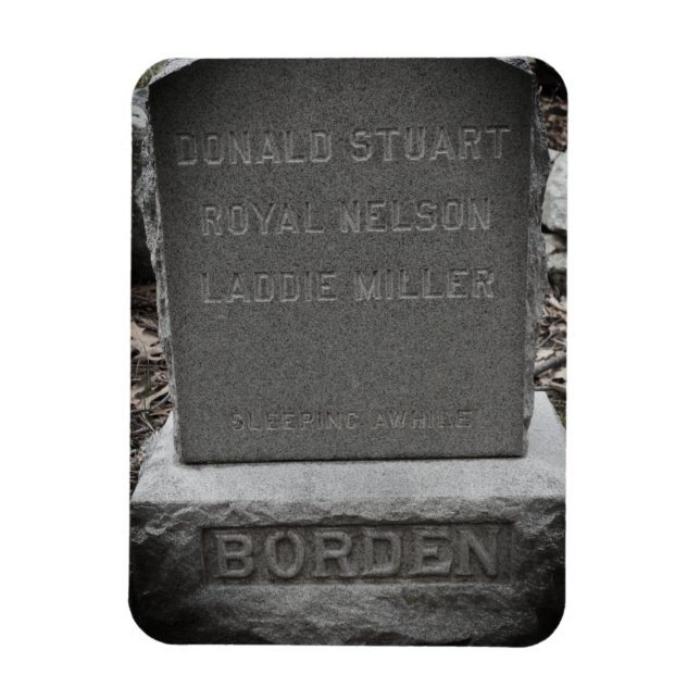 Lizzie Borden Dog Headstone - 'Sleeping Awhile' Magnet (Vertical)