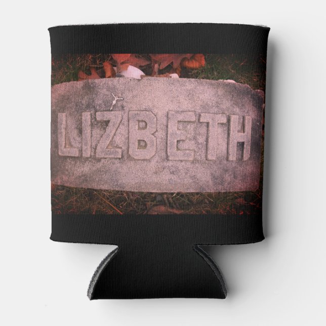Lizzie Borden Grave Marker - Fall River, MA Can Cooler (Front)