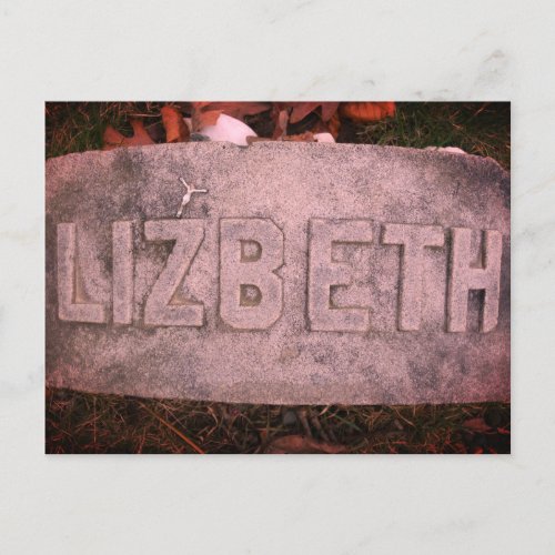 Lizzie Borden Grave Marker _ Fall River MA Postcard