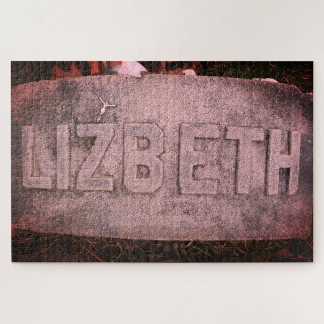 Lizzie Borden Gravestone 'Lizbeth' Fall River, MA Jigsaw Puzzle (Horizontal)