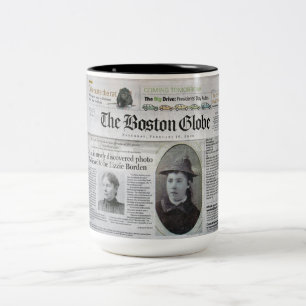 Lizzie Borden In The News Two-Tone Coffee Mug
