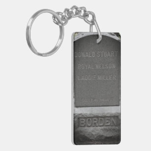 Lizzie Borden Pet Cemetery Headstone Keychain