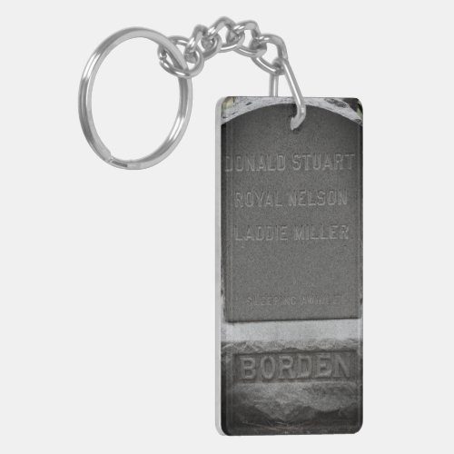 Lizzie Borden Pet Cemetery Headstone Keychain