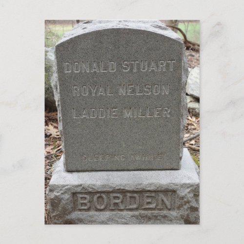 Lizzie Borden _ Pet Cemetery Headstone Postcard