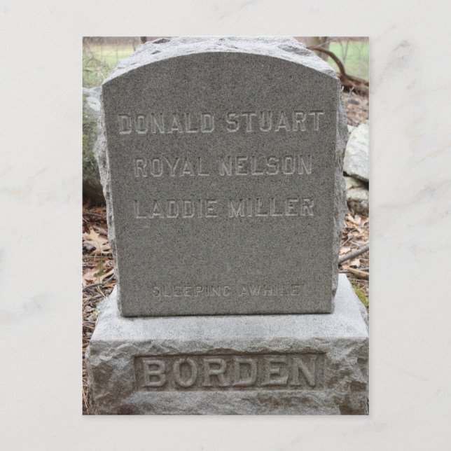 Lizzie Borden - Pet Cemetery Headstone Postcard (Front)