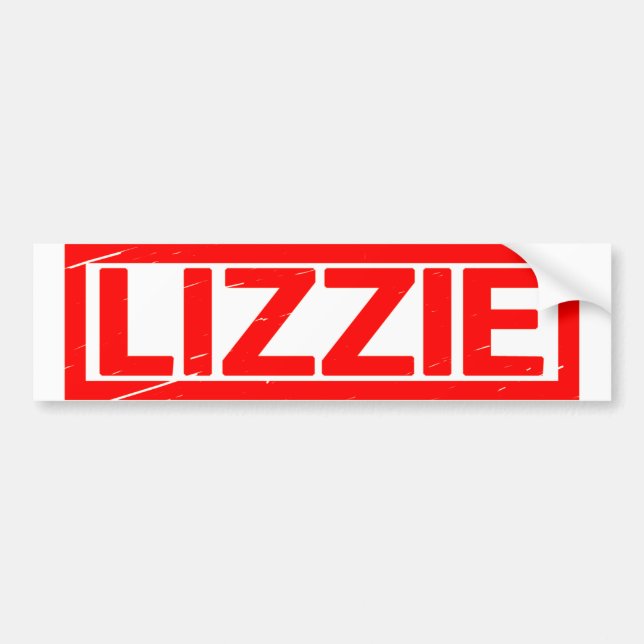 Lizzie Stamp Bumper Sticker (Front)