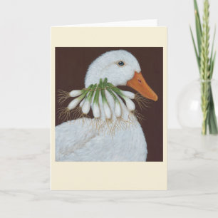 Lizzie the Duck folded greeting card