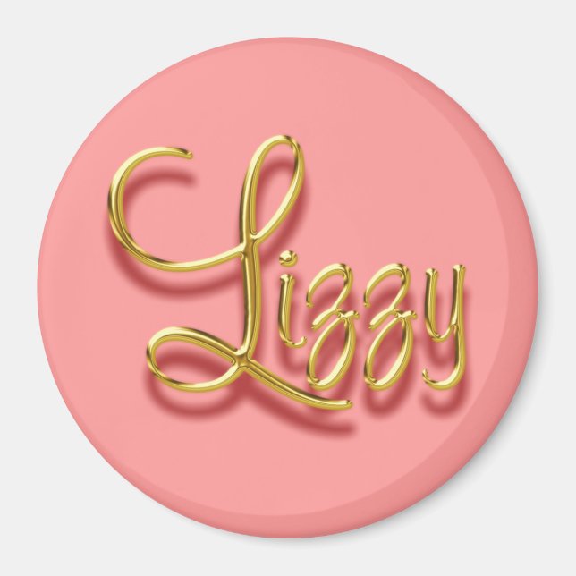 Lizzy gold Magnet (Front)