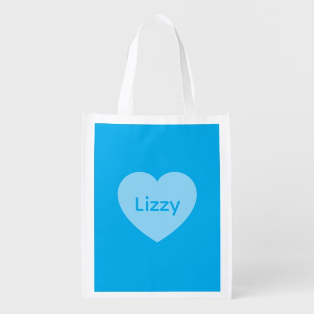 Lizzy Hugs Reversible  Grocery Bag (Front)