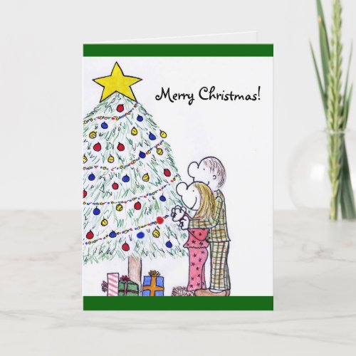 Lizzys People Merry Christmas Blank Card