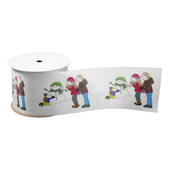 Lizzy's People Snowman Fun Ribbon (Spool)