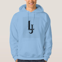 LJ Monogram Blue Hoodie | Royal Blue Logo