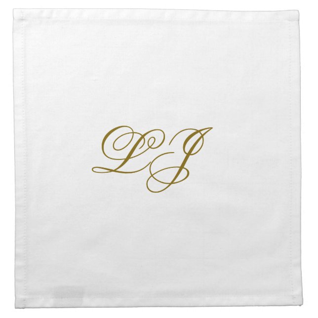 LJ Monogram Cloth Napkin (Front)