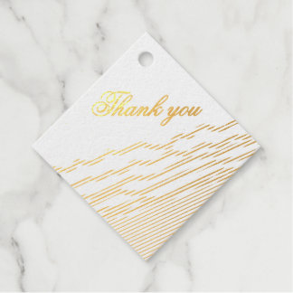 LJ Monogram Elegant Wedding Foil Favor Tags
