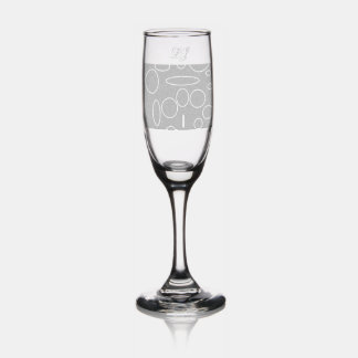 LJ Monogram Etched Glassware