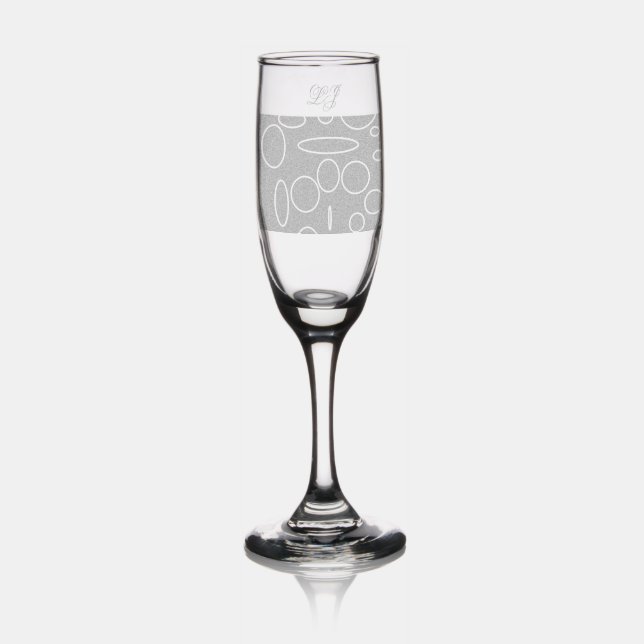 LJ Monogram Etched Glassware (Glassware)