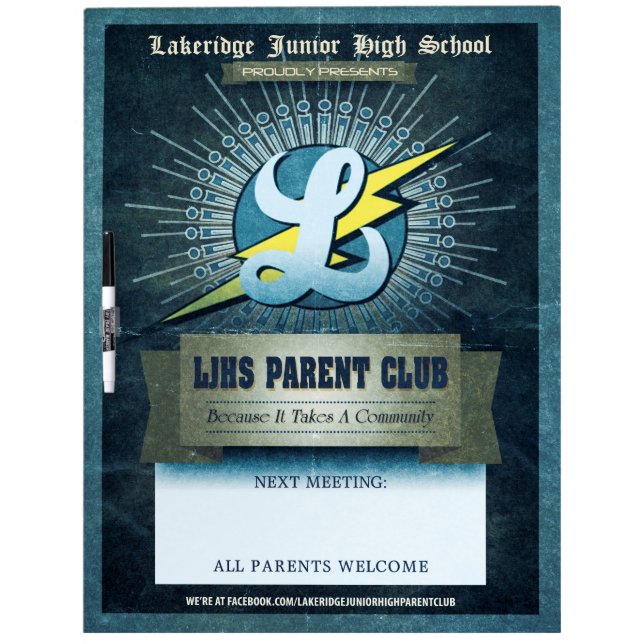 LJHS Parent Club Dry Erase Board (Front)