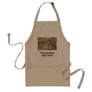 ljprafke 014, Vegetarians See Cows Adult Apron