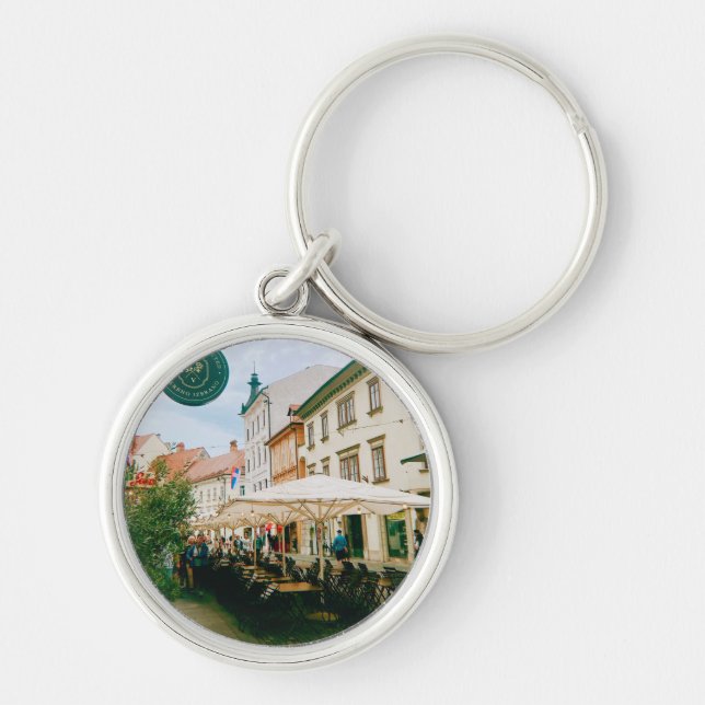 Ljubljana Cityscape Keychain (Front)