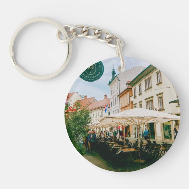 Ljubljana Cityscape Keychain (Front)