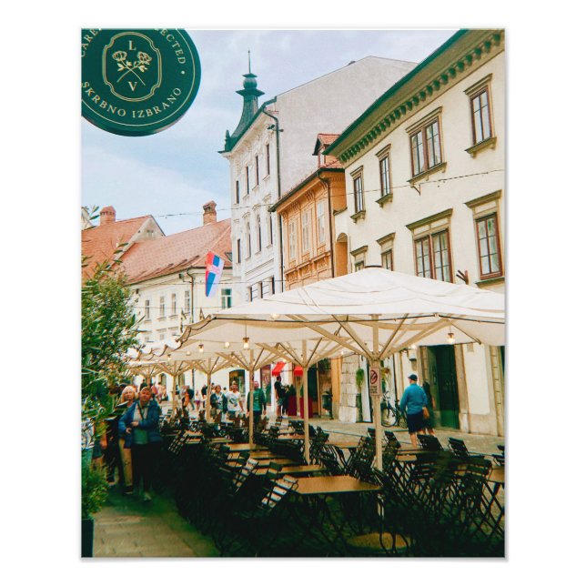 Ljubljana Cityscape Photo Print (Front)