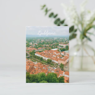 Ljubljana Cityscape, Slovenia Travel Souvenir Holiday Postcard