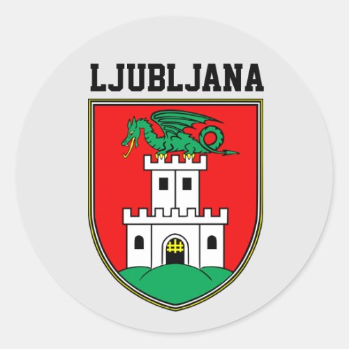 Ljubljana coat of arms _ SLOVENIA Classic Round Sticker