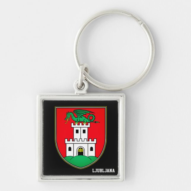 Ljubljana coat of arms - SLOVENIA Keychain (Front)