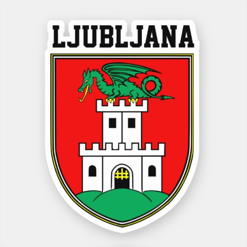 Ljubljana coat of arms _ SLOVENIA Sticker