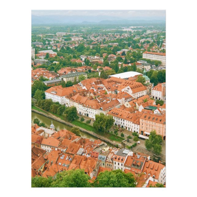 Ljubljana from above photo print (Front)