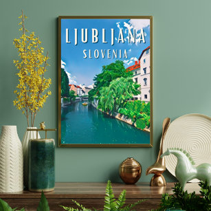 Ljubljana, perle de la Slovénie Poster