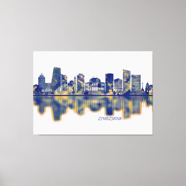 Ljubljana Skyline Canvas Print (Front)