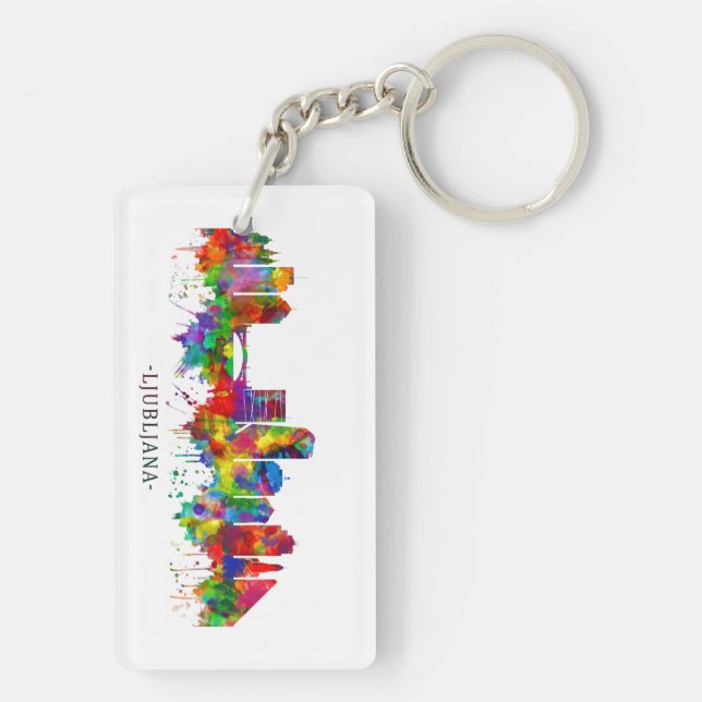 Ljubljana Skyline Keychain (Back)