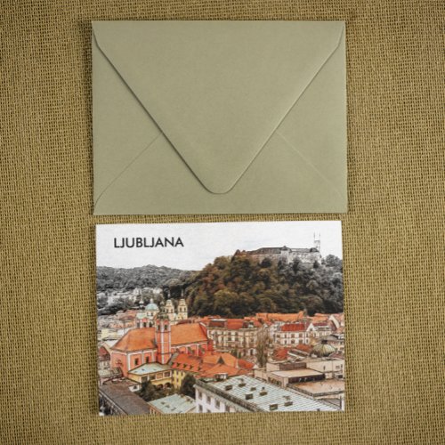 Ljubljana Slovenia City View Postcard