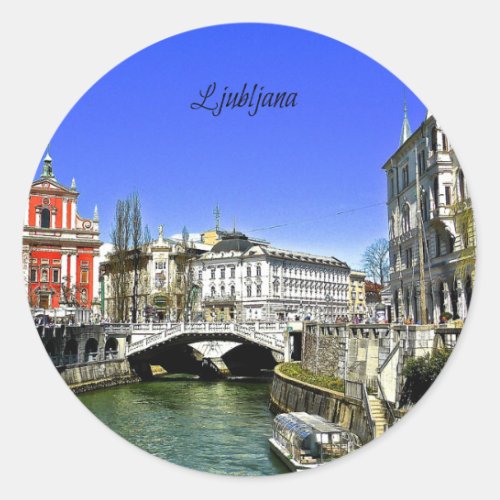 Ljubljana Slovenia  Classic Round Sticker