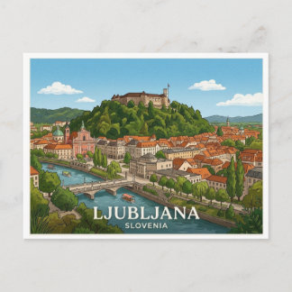 Ljubljana Slovenia Travel Postcard