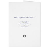 Lkes Long Walks on the Beach... Cards (Back)