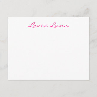 LL Signature Pattern Personalized Notecard