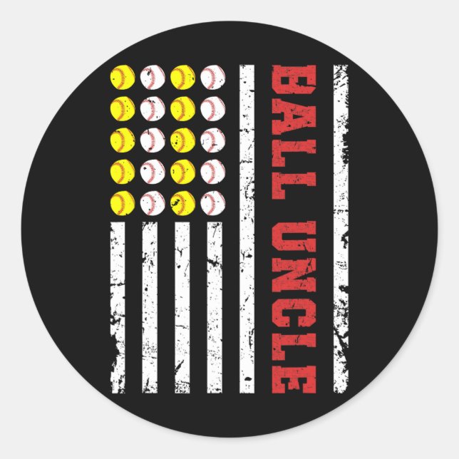 Ll Uncle Us Flag Sell Softll Uncle Of Llers  Classic Round Sticker (Front)