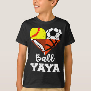 Ll Yaya Soccer Footll Softll Sketll Player Yaya T T-Shirt