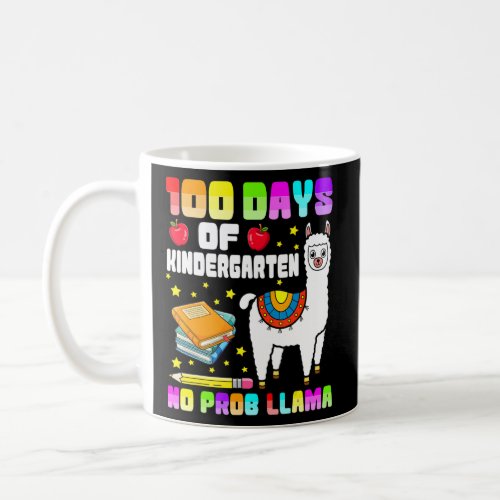 Llama 100th Day Of Kindergarten Teacher Shirts No Coffee Mug