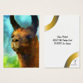 Llama ACEO Art Trading Cards (Front & Back)