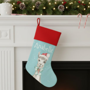 Llama Alpaca Adorable Personalized Christmas Christmas Stocking