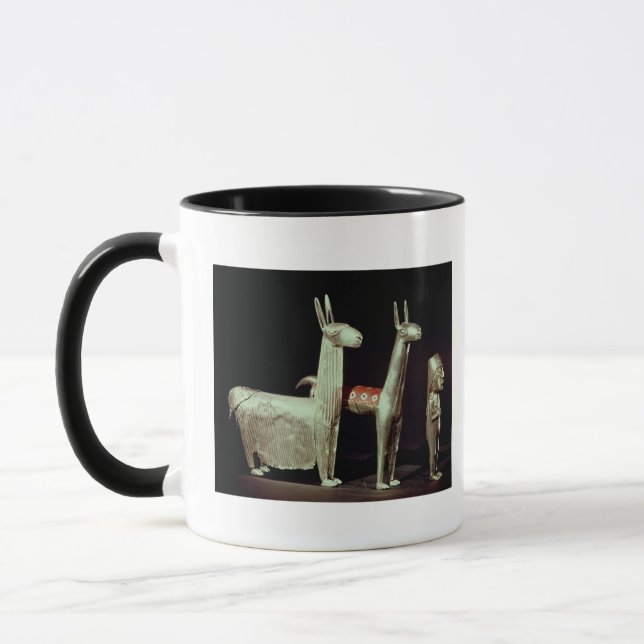 Llama, alpaca and woman mug (Left)