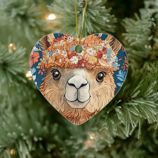 Llama Alpaca Any Age Ceramic Ornament (Tree)