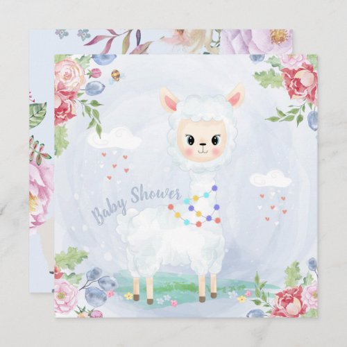 LlamaAlpaca Baby Shower Invitation