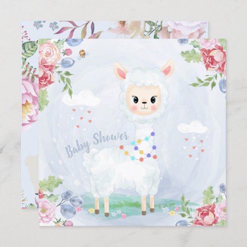 LlamaAlpaca Baby Shower Invitation