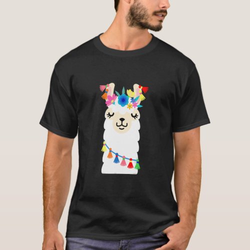 Llama Alpaca Boy Girl Kids 4  T_Shirt