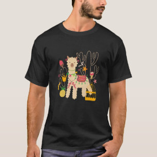 Llama Alpaca Boy Girl Kids 4 T-Shirt